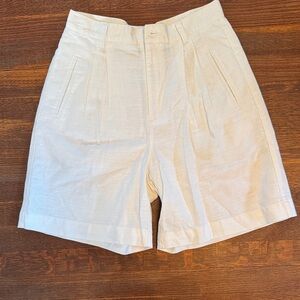 Vintage Liz Claiborne White Linen Blend Shorts
